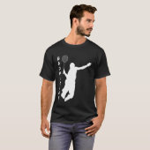 T-shirt Badminton Racquet Sport Man Boy Strokes (Devant entier)