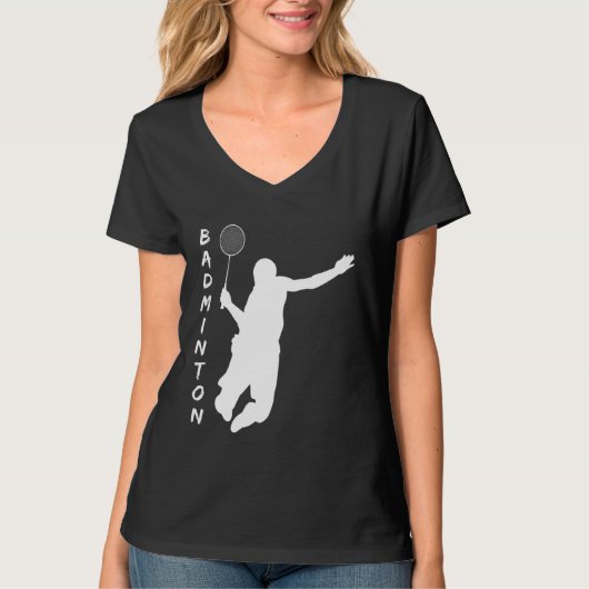 T-shirt Badminton Racquet Sport Man Boy Strokes (Devant)