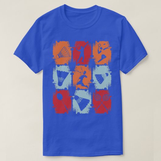 T-shirt Badminton Retro 3 (Design devant)