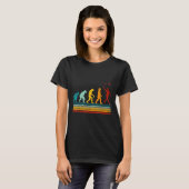 T-shirt Badminton Rétro Avec Évolution Du Volant Darwin (Devant entier)