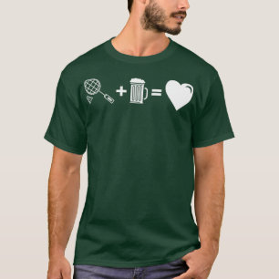 T-shirt Badminton salue Mug of Beer Athlete Idée cadeau T