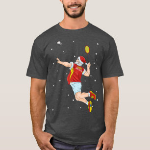 T-shirt Badminton Santa Claus