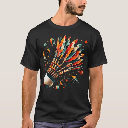 T-shirt Badminton Shuttlecock (Devant)