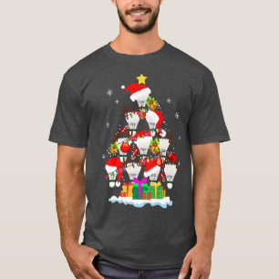 T-shirt Badminton Shuttlecock Arbre de Noël Badminton Lov