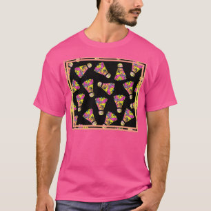 T-shirt Badminton Shuttlecock Motif coloré