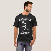 T-shirt Badminton Smash Ça Badminton (Devant entier)