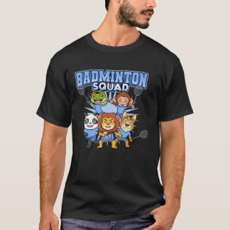 T-shirt Badminton Squad Animal Badminton Racket Sports