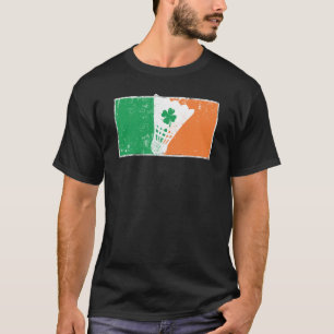 T-shirt Badminton St Patrick's Day Drapeau irlandais C dés