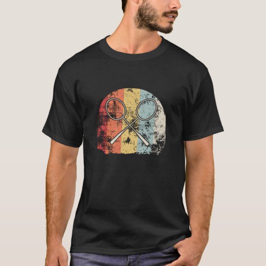 T-shirt Badminton Vintage (Devant)