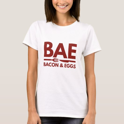T-shirt BAE Bacon Et Oeufs (Devant)