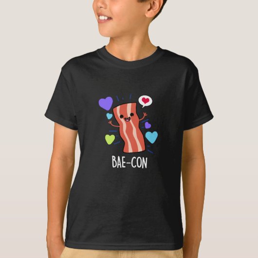 T-shirt Bae-con Funny Bacon Pun (Devant)