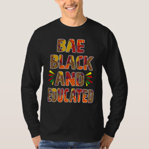 T-shirt Bae Noir Et Éduqués Hommes Femmes Noir Histoire Lu