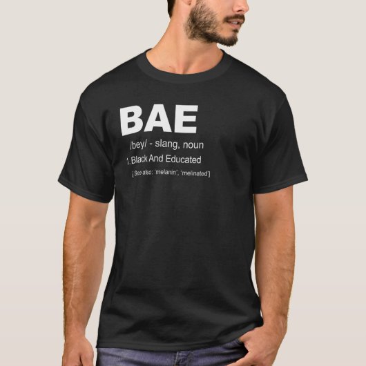 T-shirt BAE Noir et instruit (Devant)
