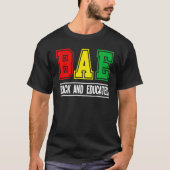 T-shirt BAE Noir et instruit Melanin Africain Noir Histo (Devant)
