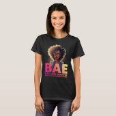 T-shirt BAE Noir et instruit Mois de l'histoire des Noirs (Devant entier)