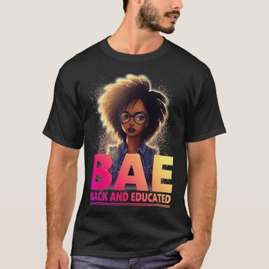 T-shirt BAE Noir et instruit Noir Histoire Mois T s (Devant)