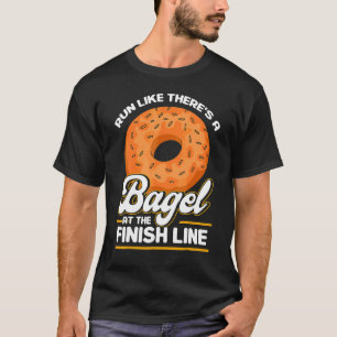 T-shirt Bagel Love Run Comme il y a un Bagel à la fin