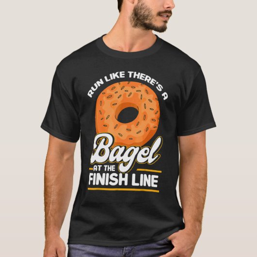T-shirt Bagel Love Run Comme il y a un Bagel à la fin (Devant)