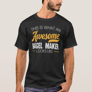 T-shirt Bagel Maker Footy Pain Boulangerie Nourriture Sésa