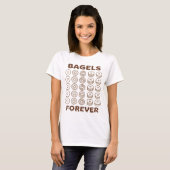 T-shirt Bagels Conception d'icône minimale pour toujours (Devant entier)