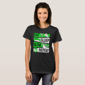 T-shirt Bagpipe Bagpipes Eat Sleep Blow Repeat (Devant entier)