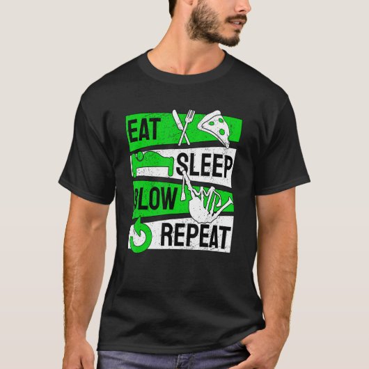 T-shirt Bagpipe Bagpipes Eat Sleep Blow Repeat (Devant)