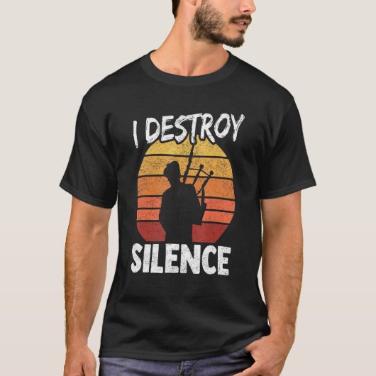 T-shirt Bagpipe I Détruire le silence (Devant)