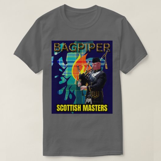 T-shirt Bagpipers Scottish Masters 3 (Design devant)