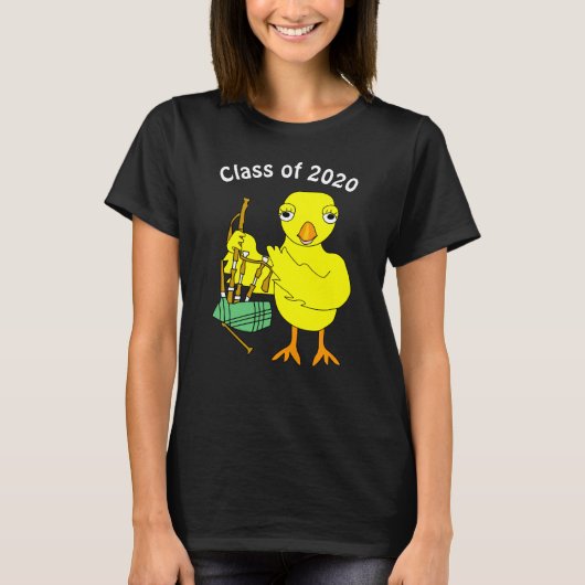 T-shirt Bagpipes Chick Graduation (Devant)