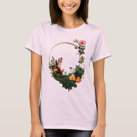 T-shirt Bague à fleurs (Devant)