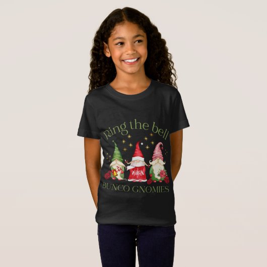 T-Shirt Bague Bell Bunco Gnomies Bunco Gnomes de Noël (Devant entier)