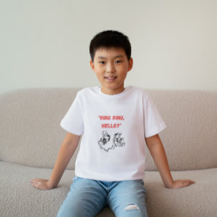 T-shirt "Bague, bonjour ?" 2 Skeletons dessinés