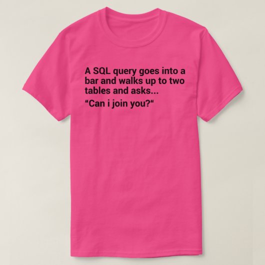 T-shirt Bague de base de données SQL 1 (Design devant)