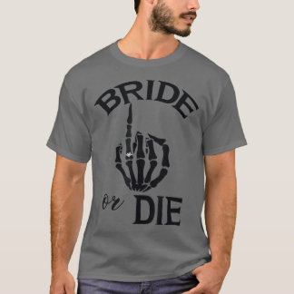 T-shirt Bague De Mariage À Mains De Squelette De Mariée Dr
