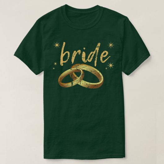 T-shirt Bague de mariage femme future mariée enterrement d (Design devant)