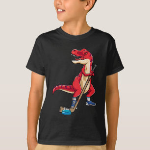 T-shirt Baguette de hockey Dinosaure But Goalie TRex T Rex