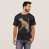 T-shirt Baguette de hockey Meerkat (Devant entier)