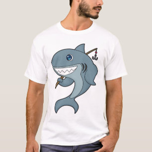 T-shirt Baguette de pêche du requin