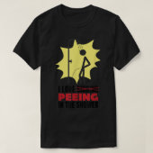 T-shirt Baguette Drôle Douche J'Aime Chanter Peeing Dans (Design devant)