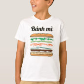 T-shirt Baguette vietnamienne de pain français de sandwich (Devant)