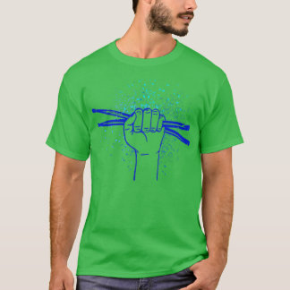 T-shirt Baguettes de batterie Rock Batteur Batterie