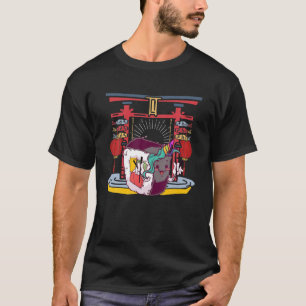 T-shirt Baguettes de sushi Unicorn amusantes Rainbow Sushi