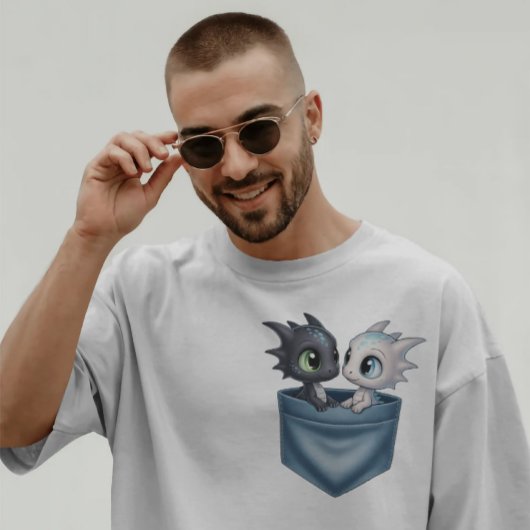 T-shirt Baguettes d'Imaginaire mignonnes en poche | Baby D