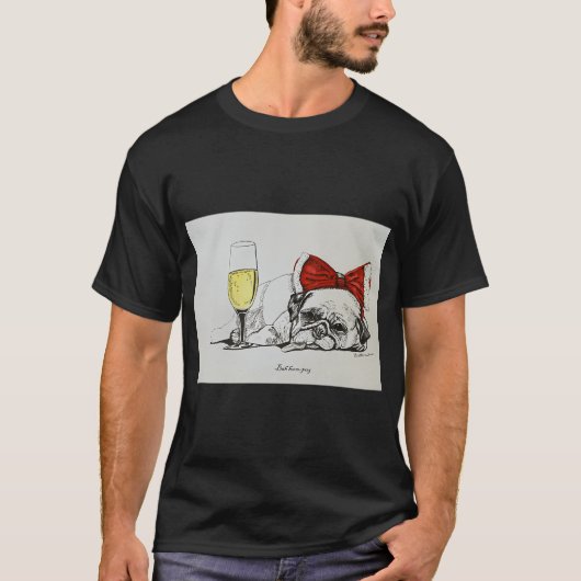 T-shirt Bah hum-pug (Devant)