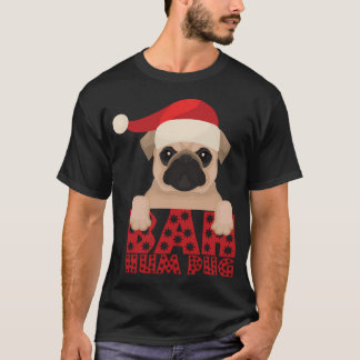 T-shirt "Bah Hum Pug" Noël avec Santa Pug