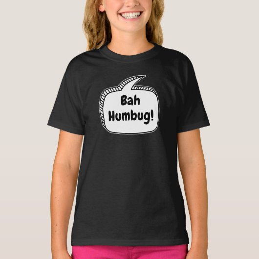 T-shirt Bah Humbug ! Bulle (Devant)