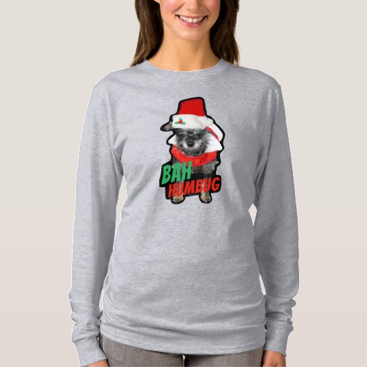 T-shirt Bah Humbug Christmas Dog (Devant)