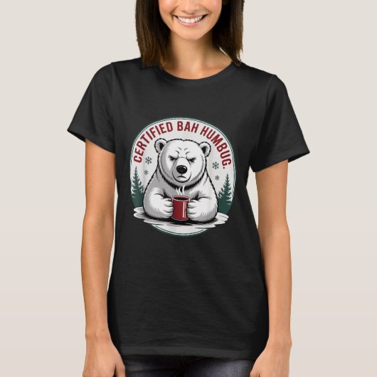 T-shirt Bah Humbug Funny Christmas Lar Bear Sarcastic Holi (Devant)