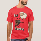 T-shirt Bah Humbug Funny Cute Cranky Christmas (Devant)
