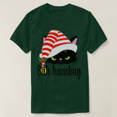 T-shirt Bah Humbug Joyeux Noël Funny Amoureux des chats (Design devant)